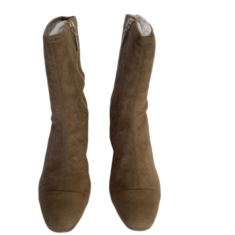 Schutz Taupe Vegan Suede Boots